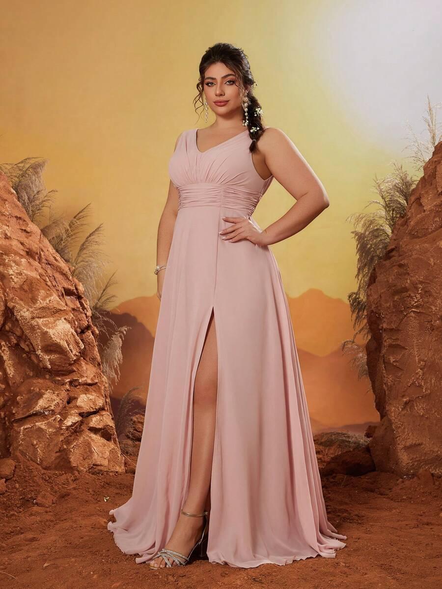 SHEIN RÓŻOWA MAXI SUKIENKA S06__46