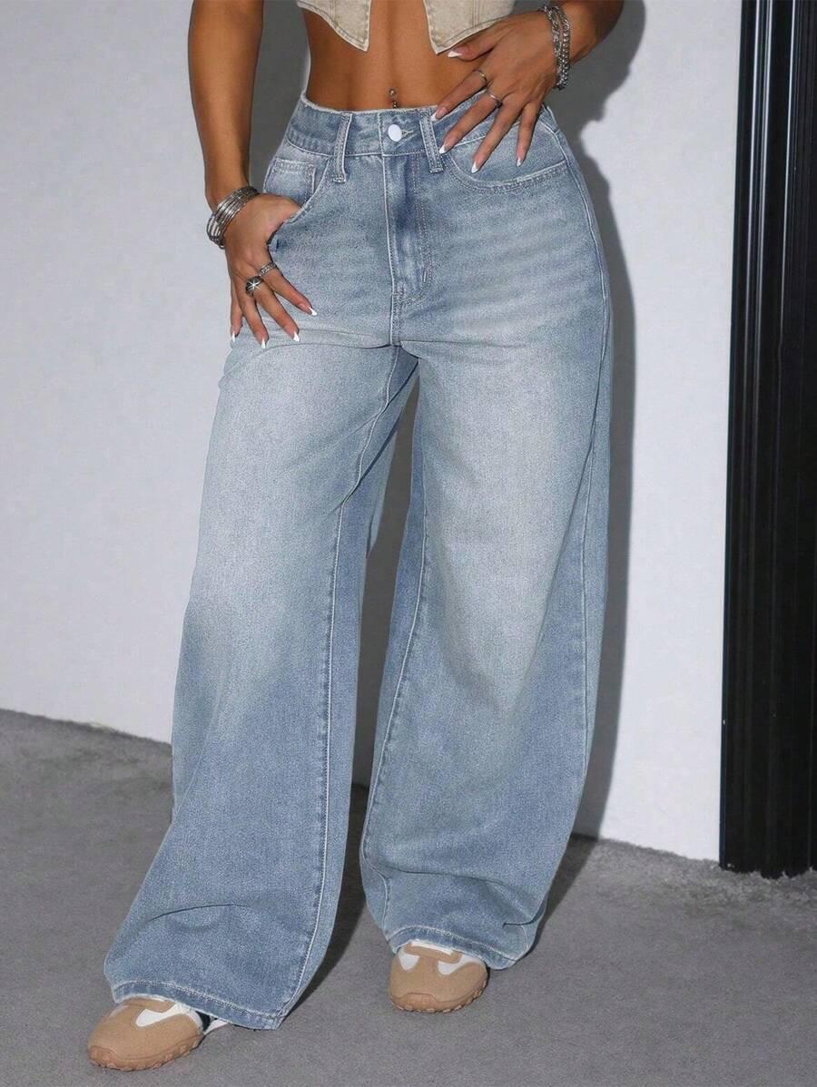 SHEIN NIEBIESKIE JEANSY KIESZENIE S06__XXL