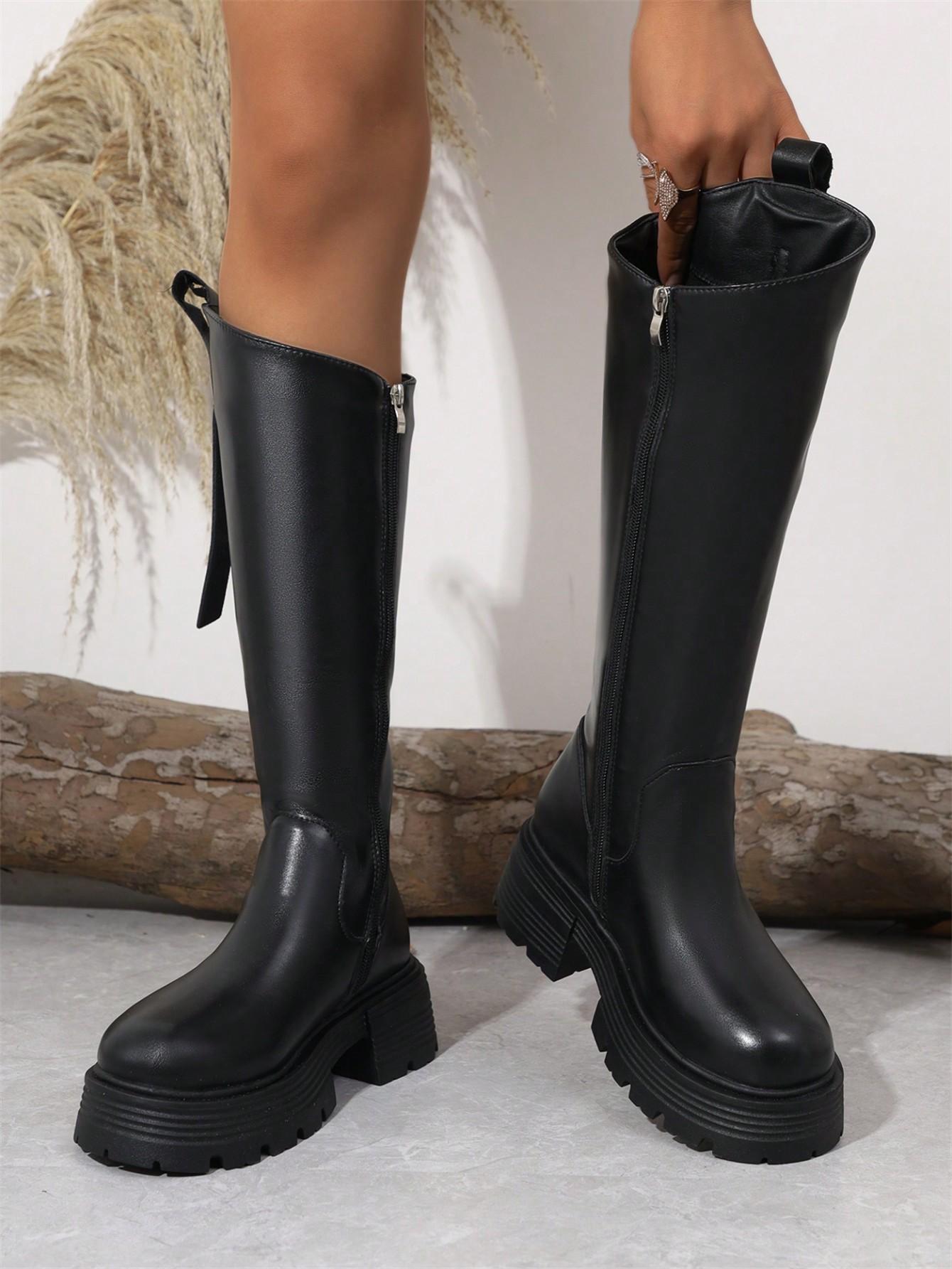 SHEIN CZARNE KOZAKI IMITACJA SKÓRY W01__39