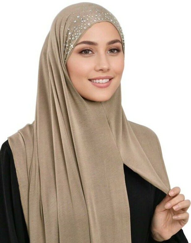 SHEIN BEŻOWA CHUSTA HIDŻAB S07