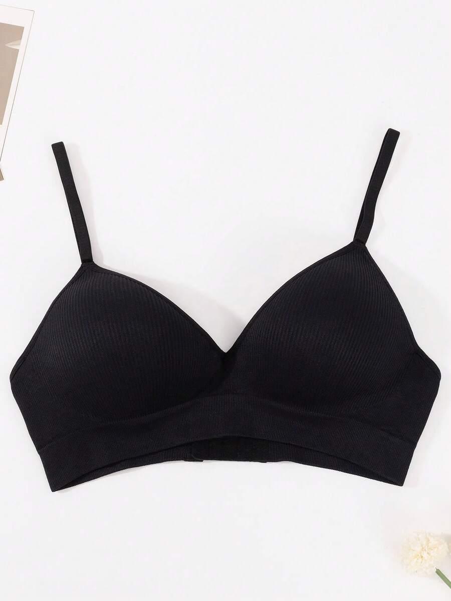 SHEIN CZARNY MIĘKKI BIUSTONOSZ S06__85C