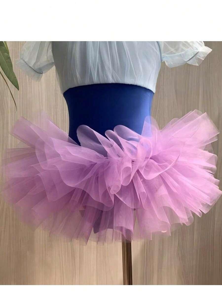 SHEIN FIOLETOWA SPÓDNICA TIUL S07__OS