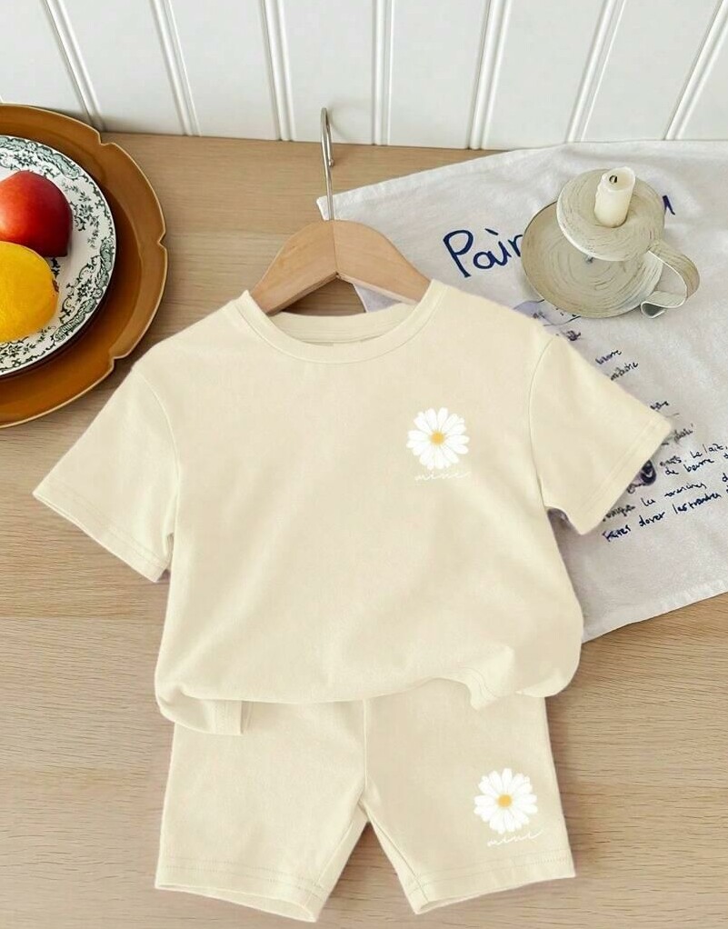 SHEIN ŻÓŁTY KOMPLET BLUZKA SPODENKI S06__80/86