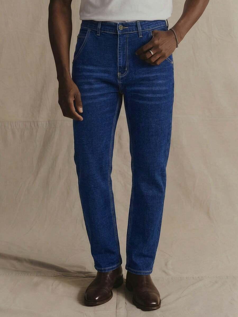 SHEIN NIEBIESKIE SPODNIE JEANSOWE S06__48
