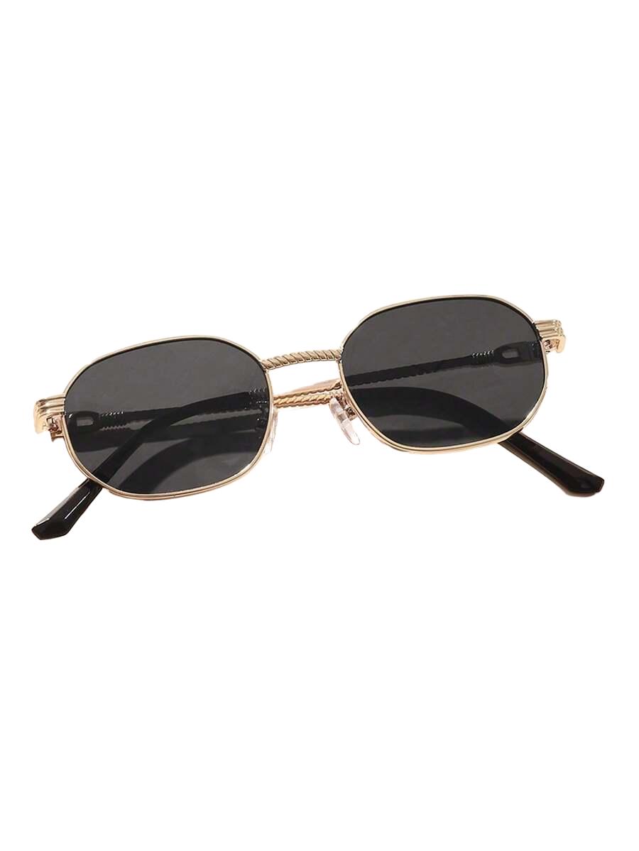 SHEIN OKULARY PRZECIWSŁONECZNE ZŁOTE OPRAWKI