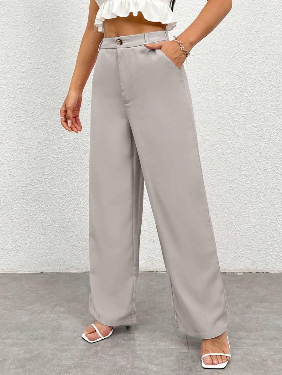 SHEIN SZARE SPODNIE CASUAL S06__XXS