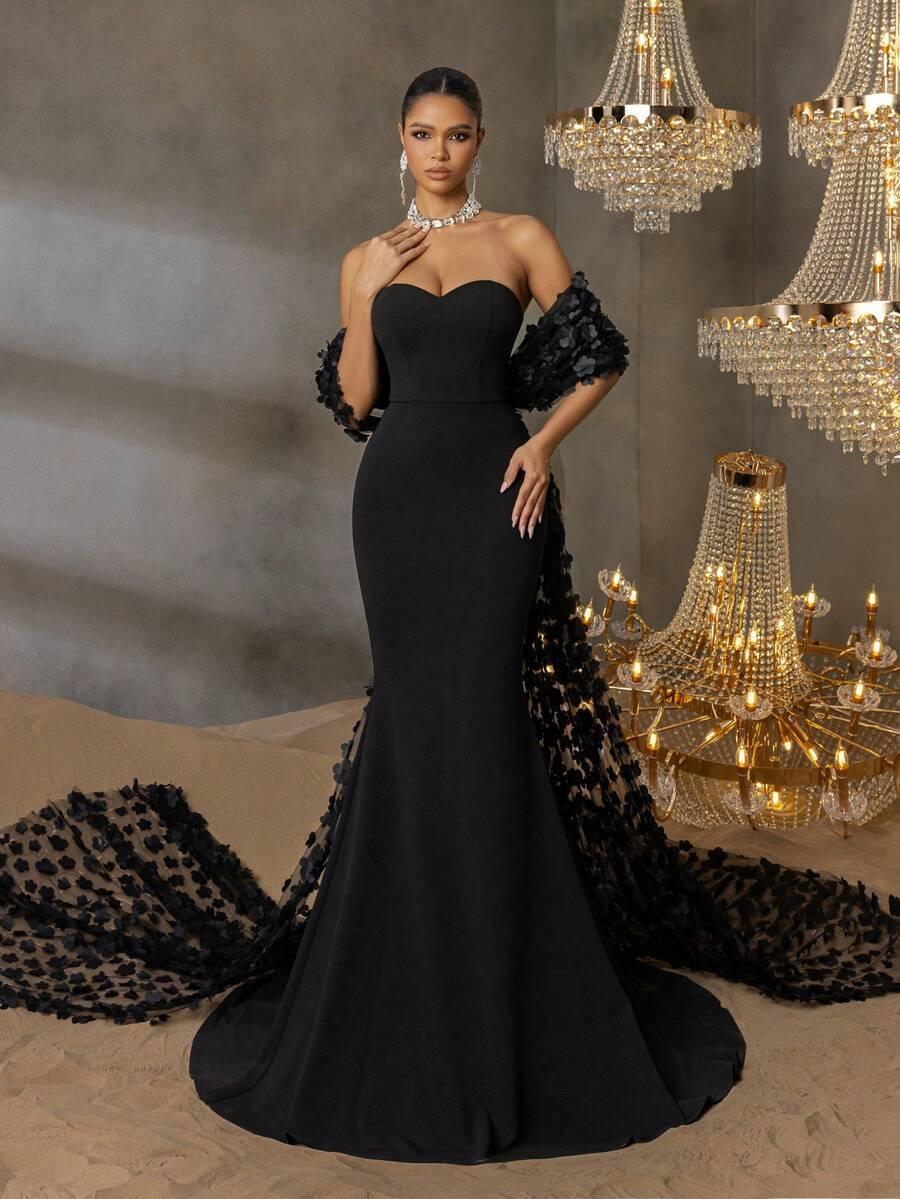 FAERIESTY CZARNA MAXI SUKIENKA S06__XL