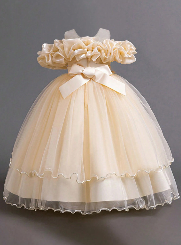 SHEIN ROZKLOSZOWANA SUKIENKA MAXI TIUL S06__140-146