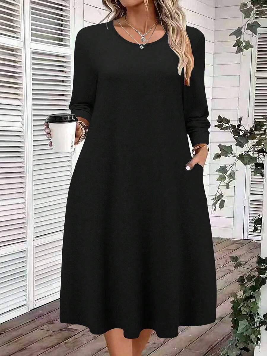 SHEIN CZARNA MIDI SUKIENKA S06__54