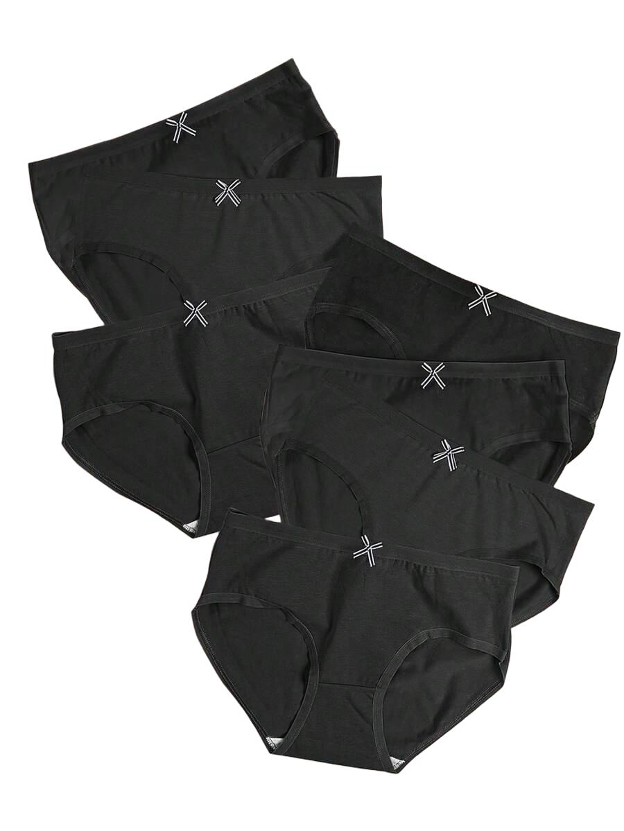 SHEIN CZARNE MAJTKI 7-PACK S06__L