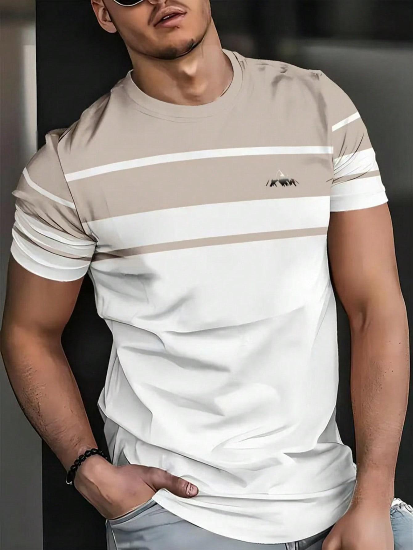 SHEIN T-SHIRT OKRĄGŁY DEKOLT NADRUK S06__M
