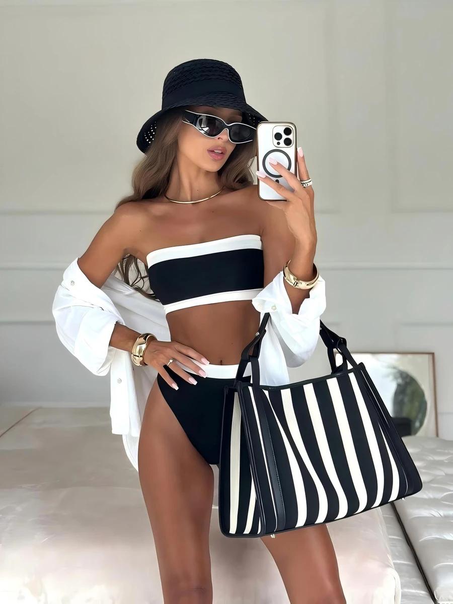 SHEIN DWUCZĘŚCIOWY STRÓJ KĄPIELOWY S09__XS
