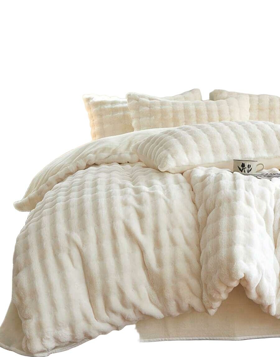 SHEIN KREMOWY KOMPLET POŚCIELI S07__135X200CM