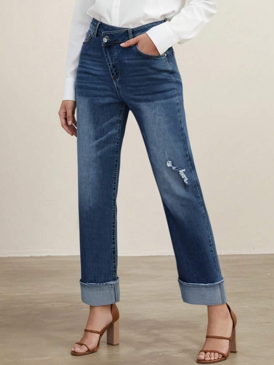 SHEIN NIEBIESKIE SPODNIE JEANS S06__XXL