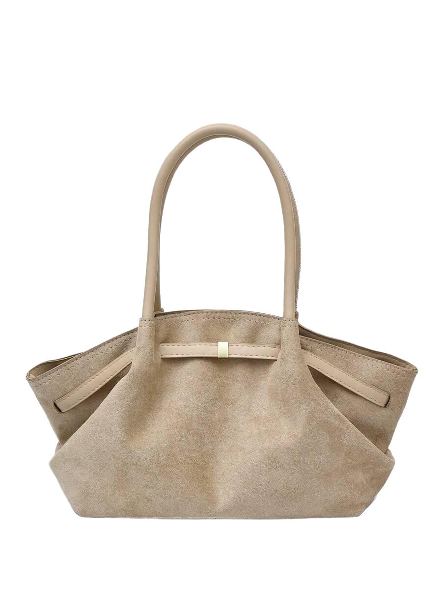 SHEIN BEŻOWA TOREBKA IMITACJA ZAMSZU S07__35X11X23CM