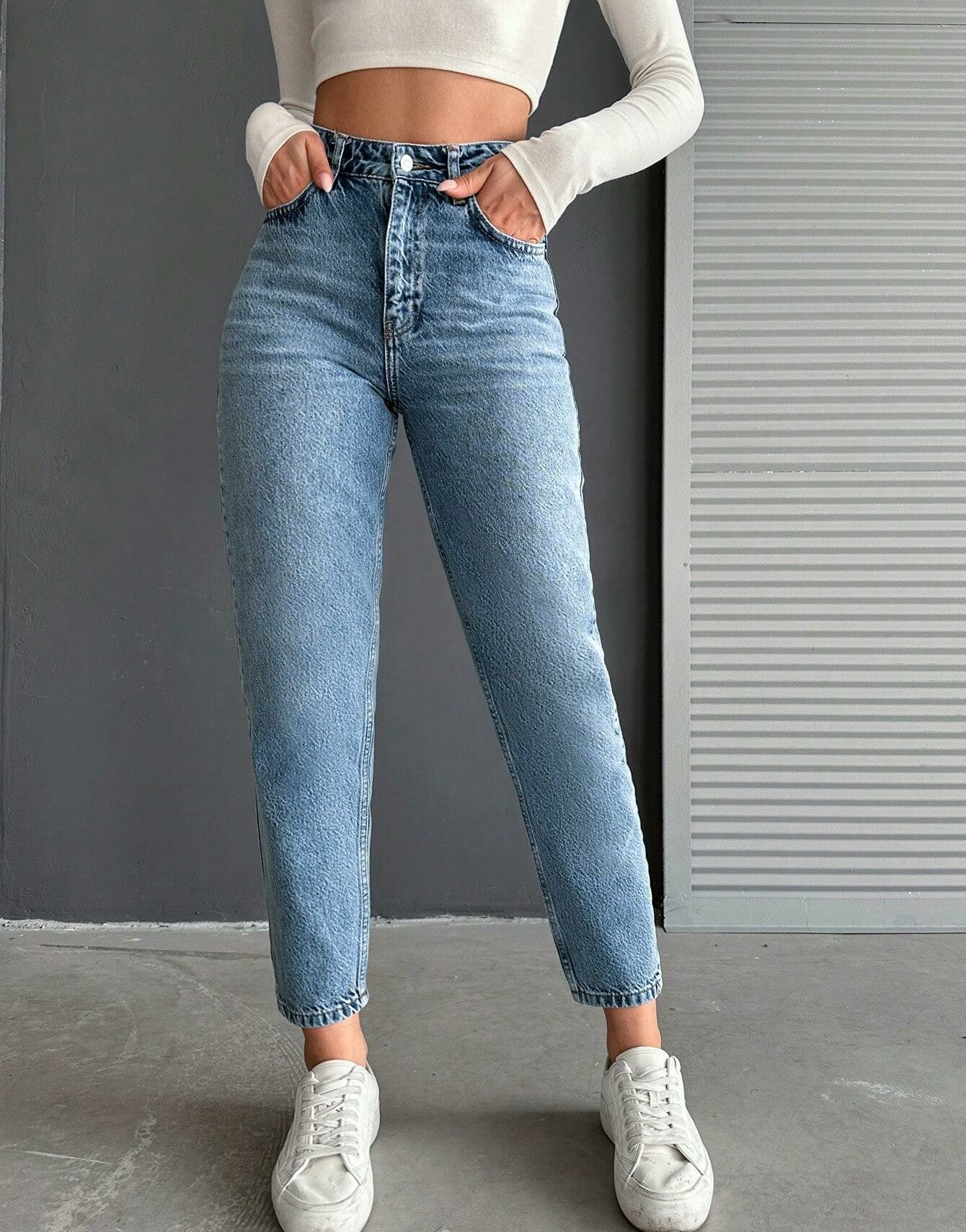 EURMUSE NIEBIESKIE SPODNIE JEANS S06__M