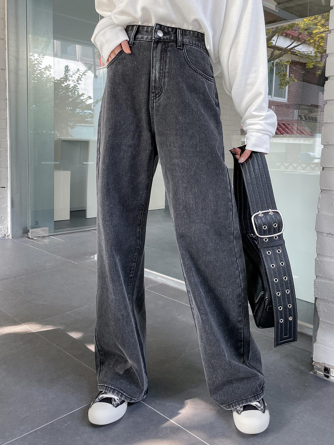 SHEIN CZARNE SPODNIE JEANS S06__M