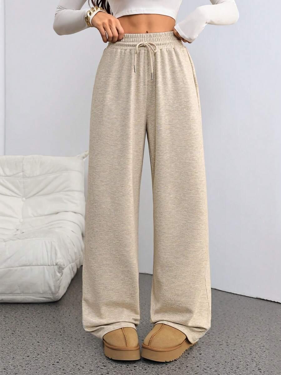 SHEIN BEŻOWE SPODNIE DRESOWE S06__M