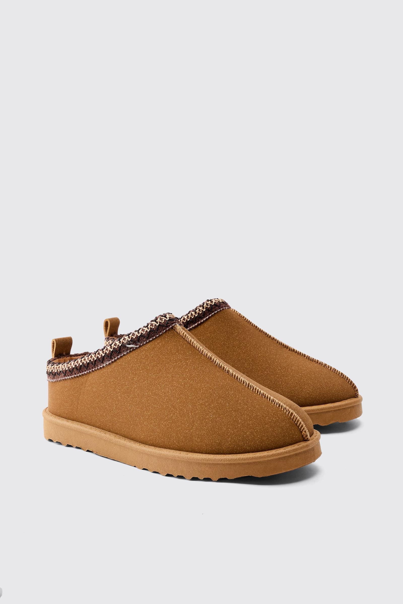 BOOHOO BRĄZOWE WSUWANE KAPCIE W01__40