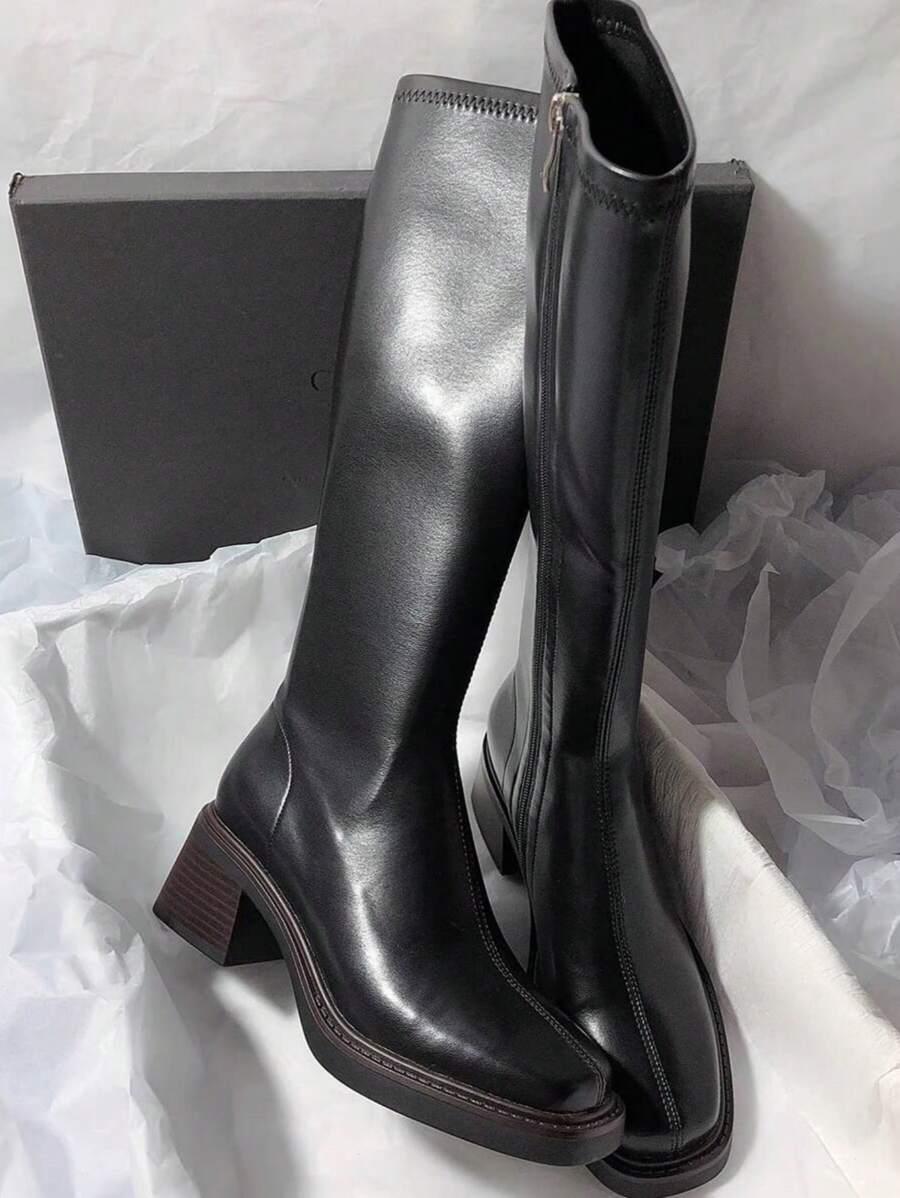 SHEIN CZARNE KOZAKI ZAMEK OBCAS W01__41
