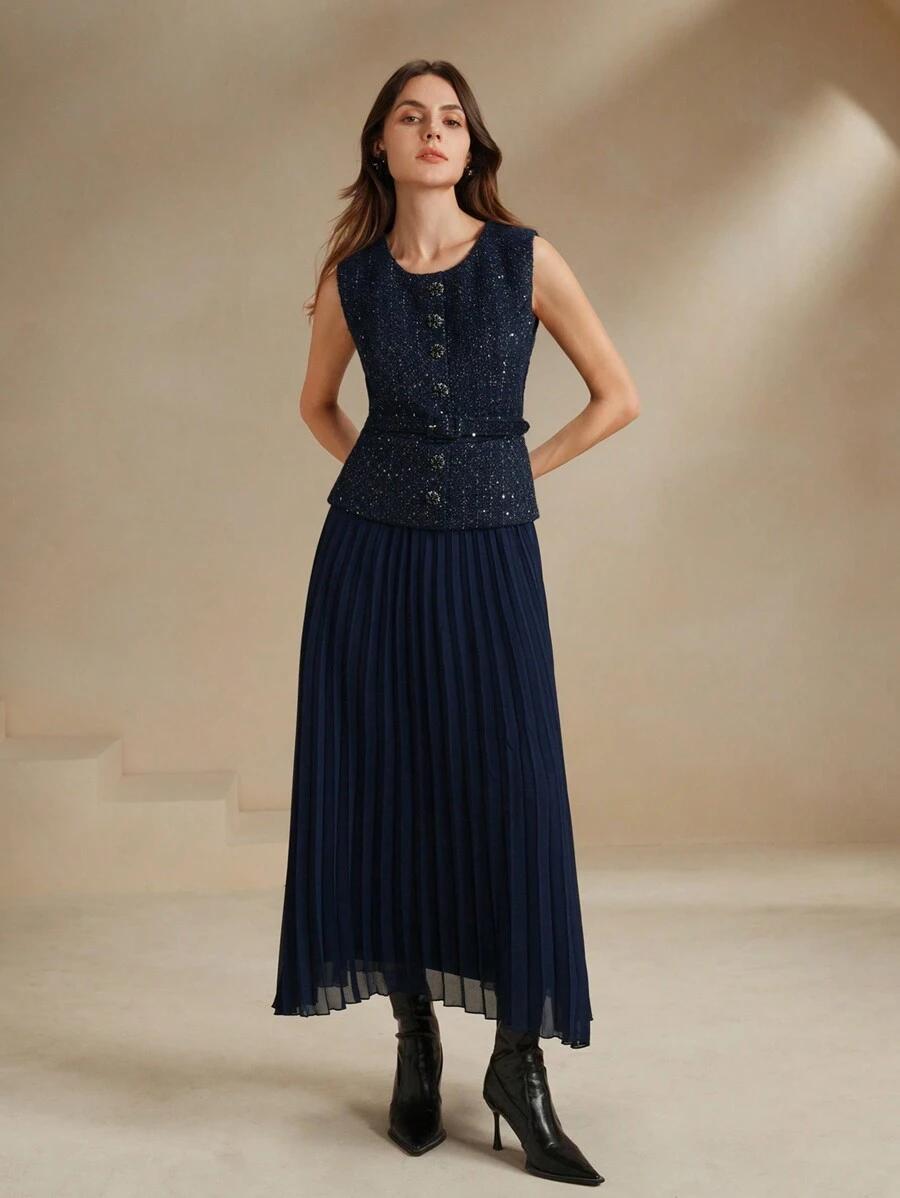 ANEWSTA NIEBIESKA MAXI SUKIENKA S06__M