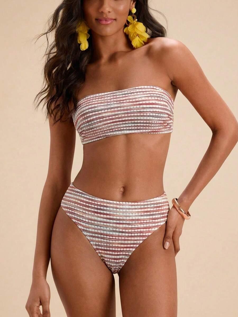 SHEIN DWUCZĘŚCIOWY STRÓJ KĄPIELOWY S09__L