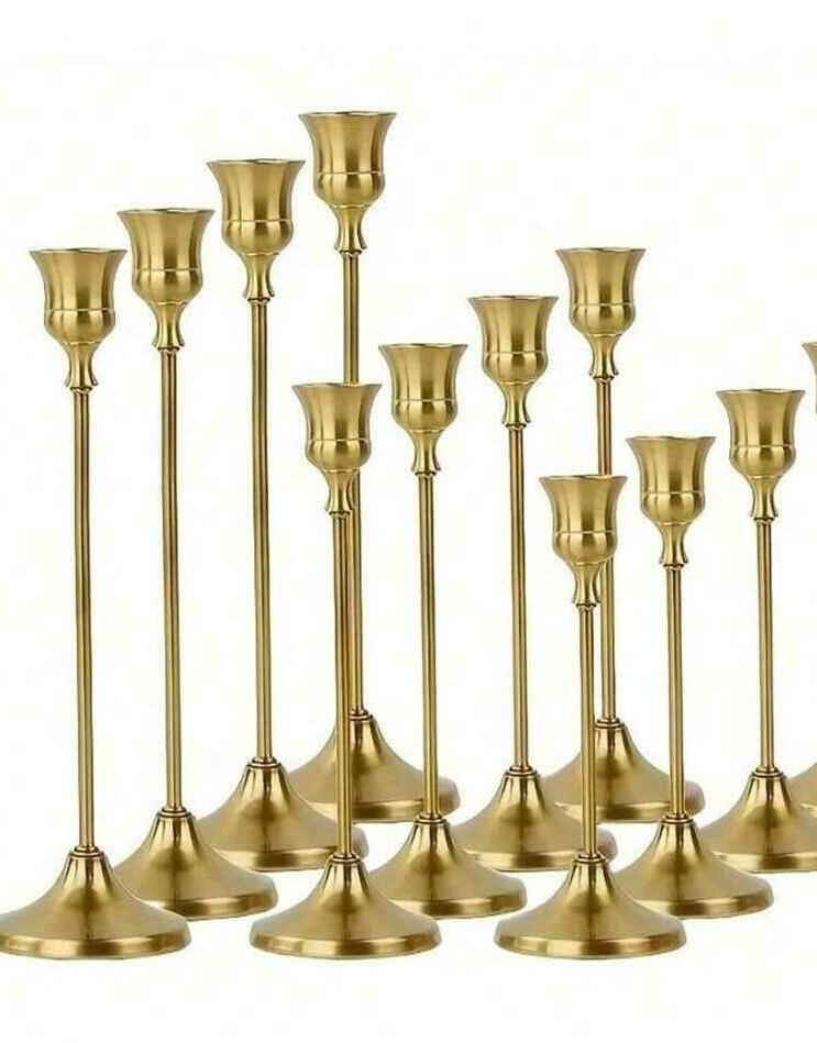 SHEIN ZŁOTY ŚWIECZNIK DEKORACYYJNY S07__3-PACK