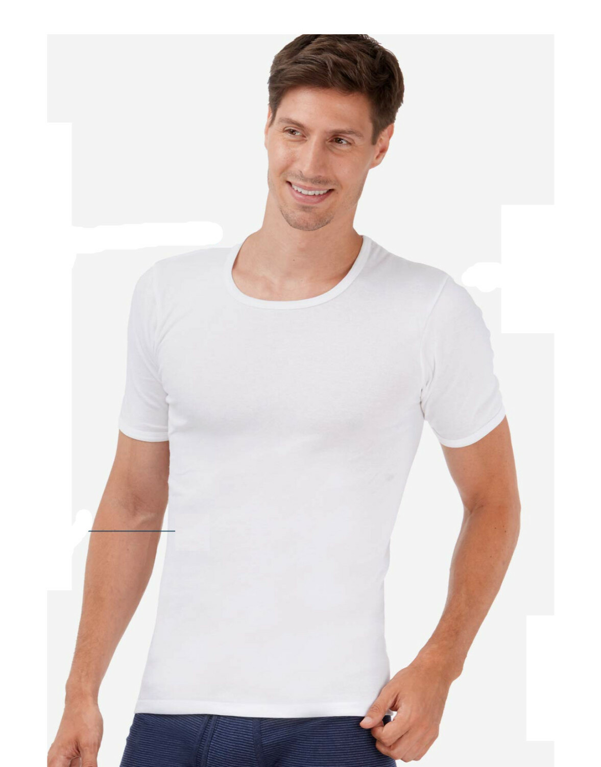 ASCOT KLASYCZNY BAWEŁNIANY BIAŁY T-SHIRT BASIC PK01__S/M