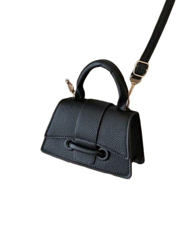 SHEIN CZARNA TOREBKA IMITACJA SKÓRY S07__16X9,5CM