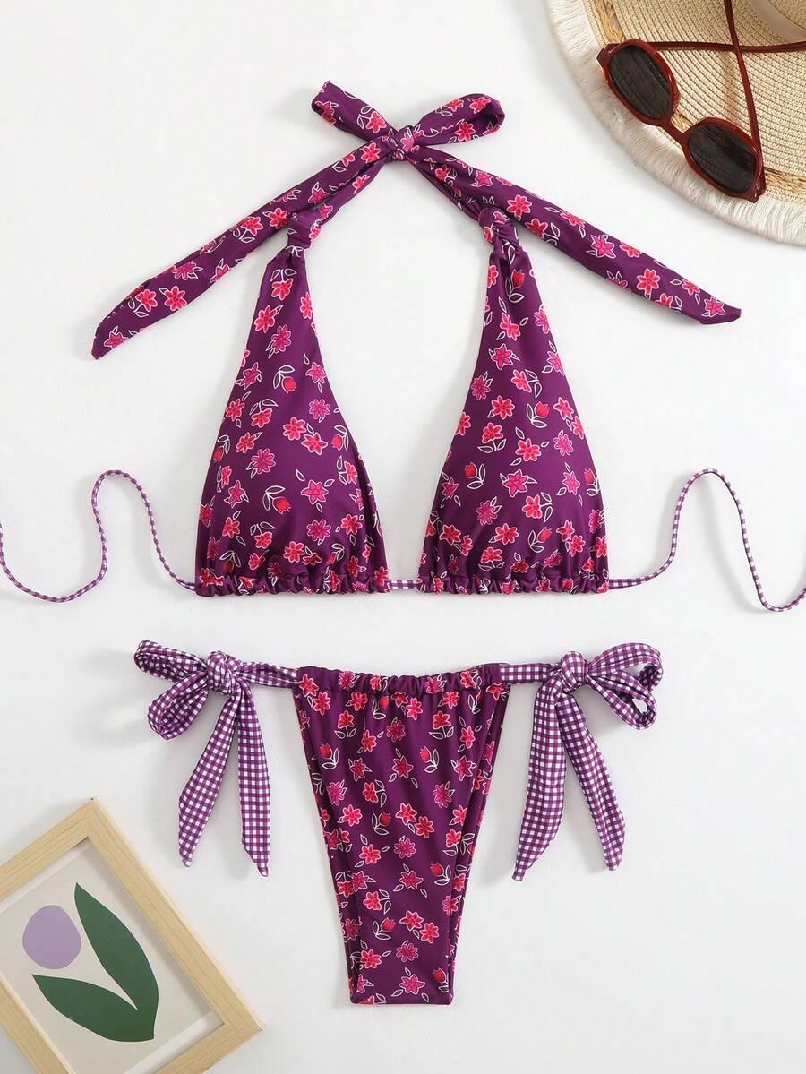 SHEIN DWUCZĘŚCIOWY STRÓJ KĄPIELOWY S09__L