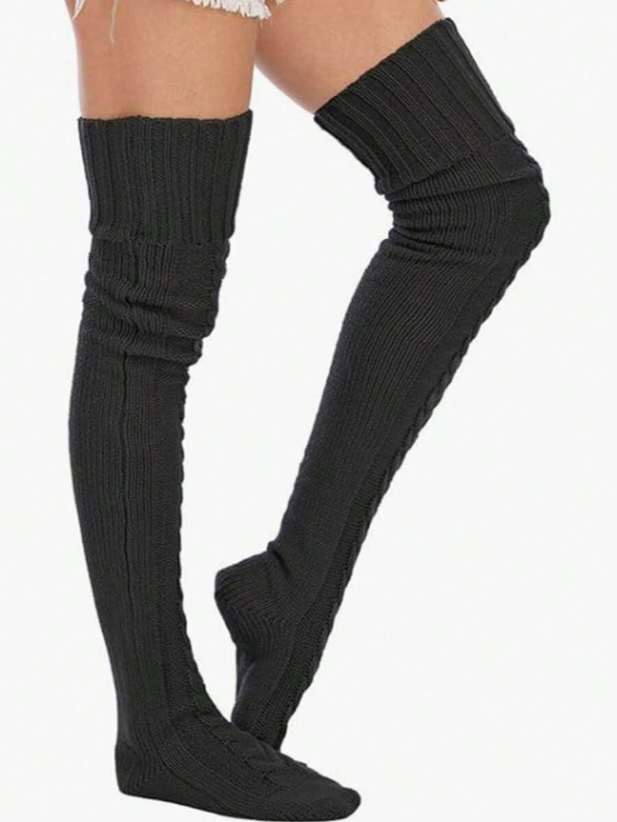 SHEIN CZARNE SKARPETY ZAKOLANÓWKI W01__OS