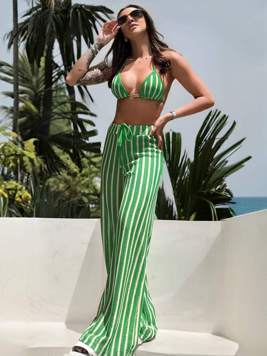 SHEIN 3-CZĘŚCIOWY STRÓJ KĄPIELOWY ZESTAW S09__S