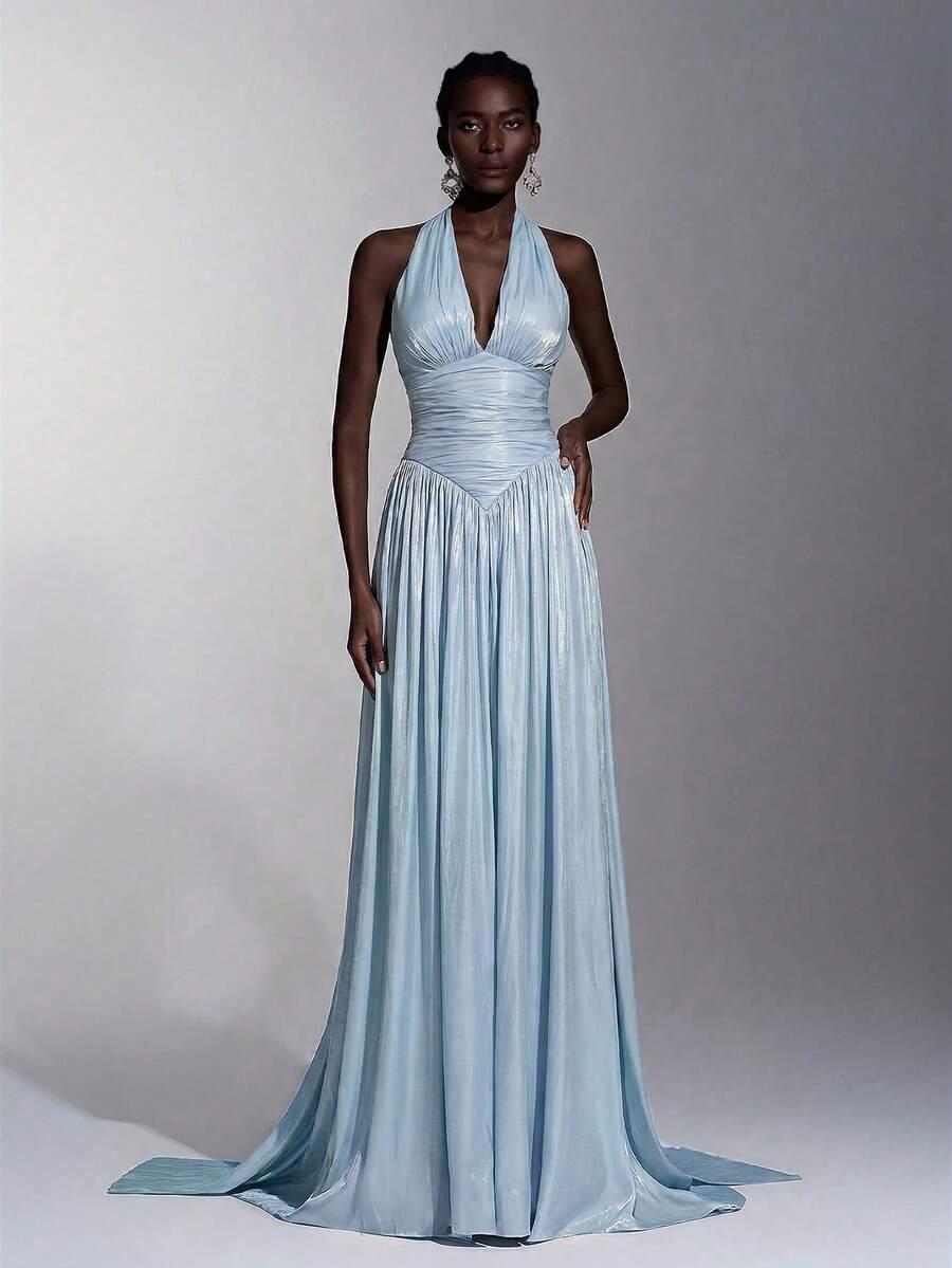 SHEIN NIEBIESKA MAXI SUKIENKA S06__M