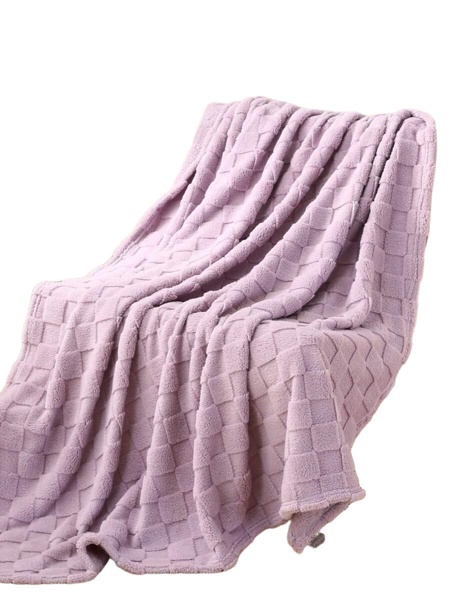 SHEIN RÓŻOWY KOC WZÓR S07__100X140