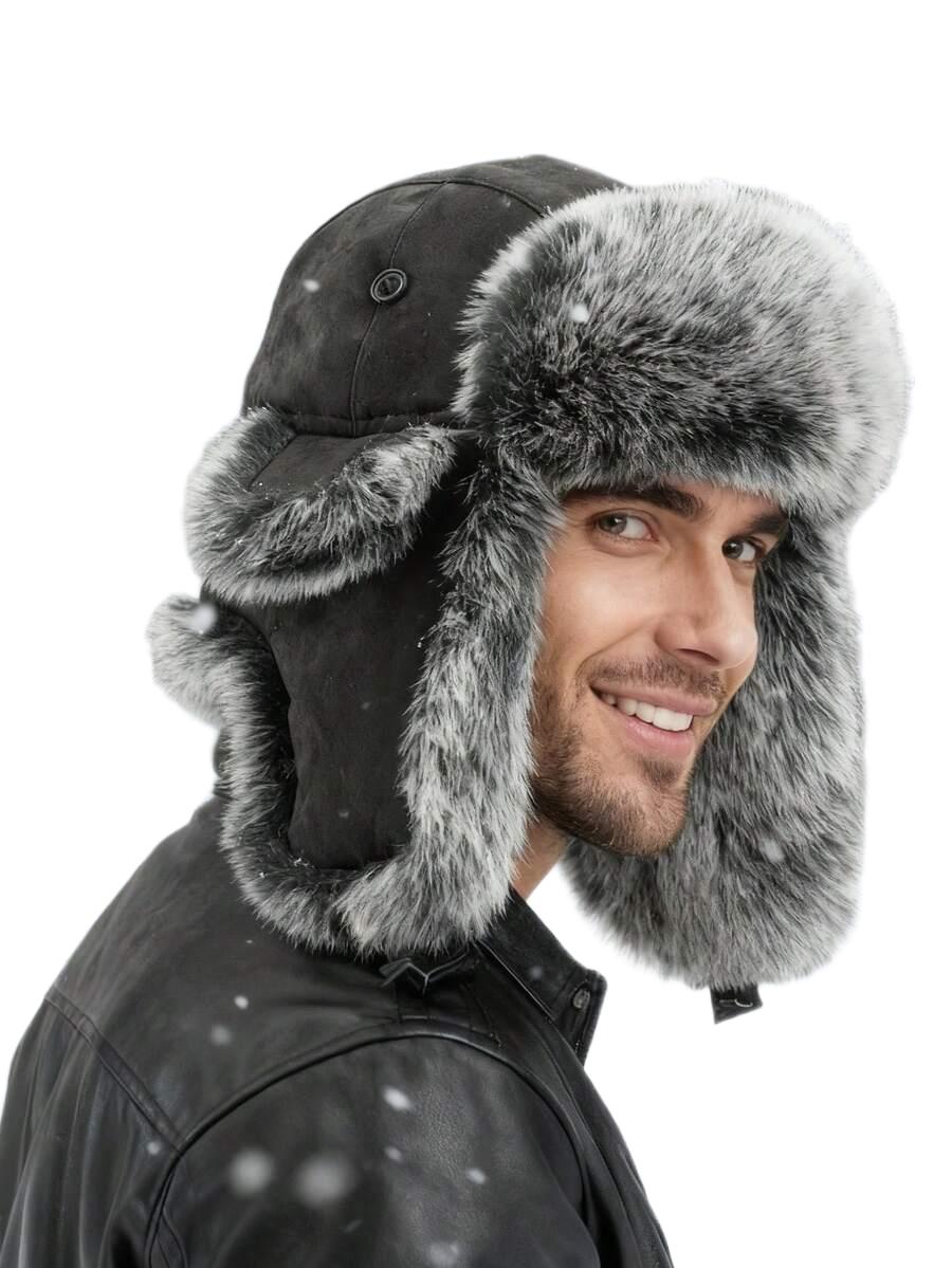 SHEIN CZARNA CZAPKA ZIMOWA W01__58