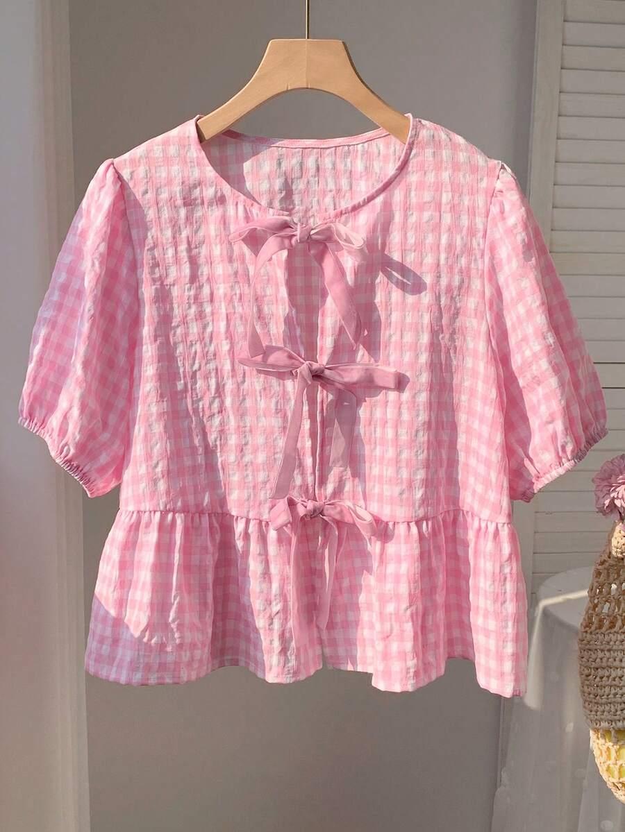 SHEIN RÓŻOWA KOSZULA KRÓTKI RĘKAW S06__M