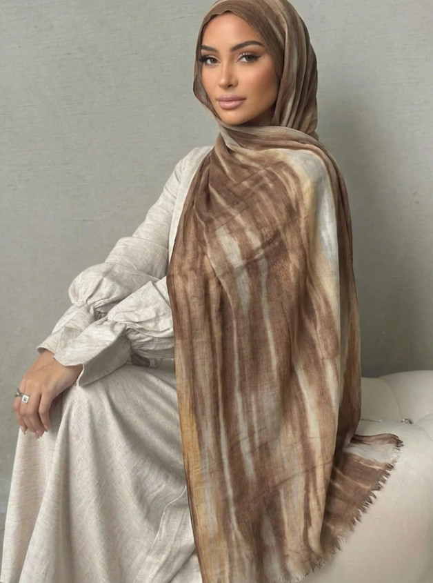 SHEIN BRĄZOWA CHUSTA HIDŻAB S07