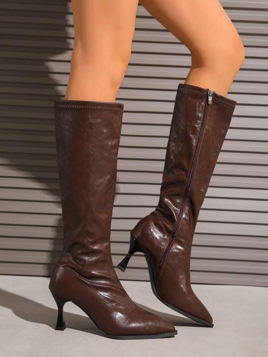 SHEIN BRĄZOWE KOZAKI OBCAS W01__36
