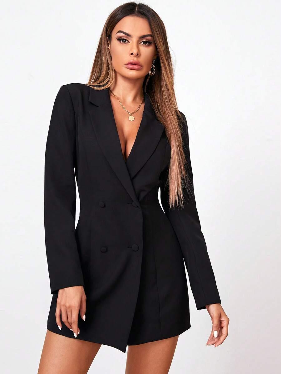 SHEIN CZARNA MINI SUKIENKA S06__S
