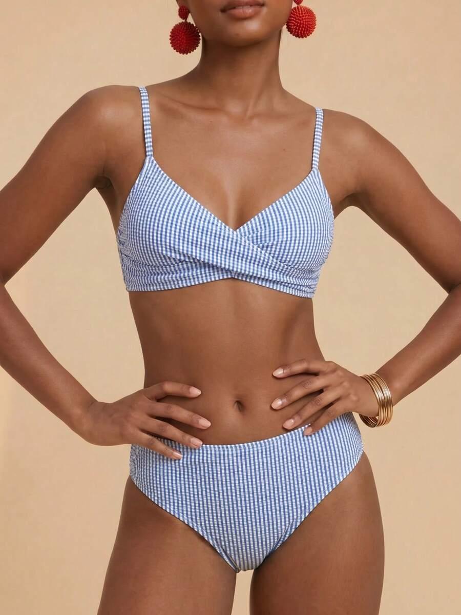 SHEIN DWUCZĘŚCIOWY KOSTIUM KĄPIELOWY KOMPLET PASKI S09__S