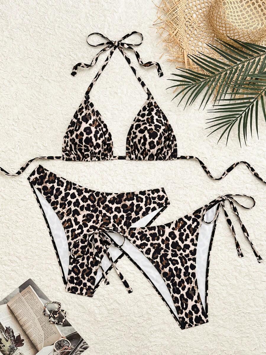SWIM VCAY TRZYCZĘŚCIOWY KOMPLET BIKINI ANIMAL PRINT S09__46