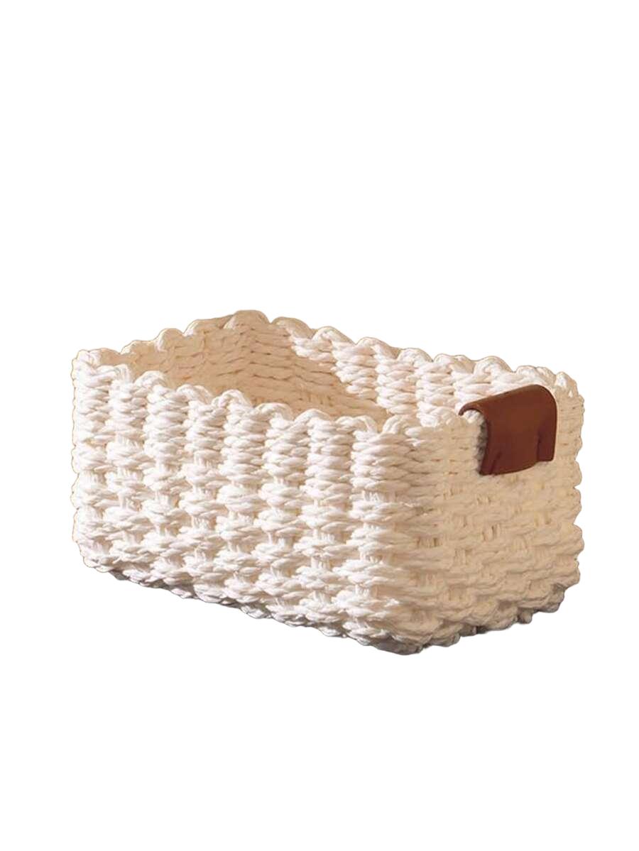 SHEIN BIAŁY PLECIONY KOSZYK S07__23X17X12