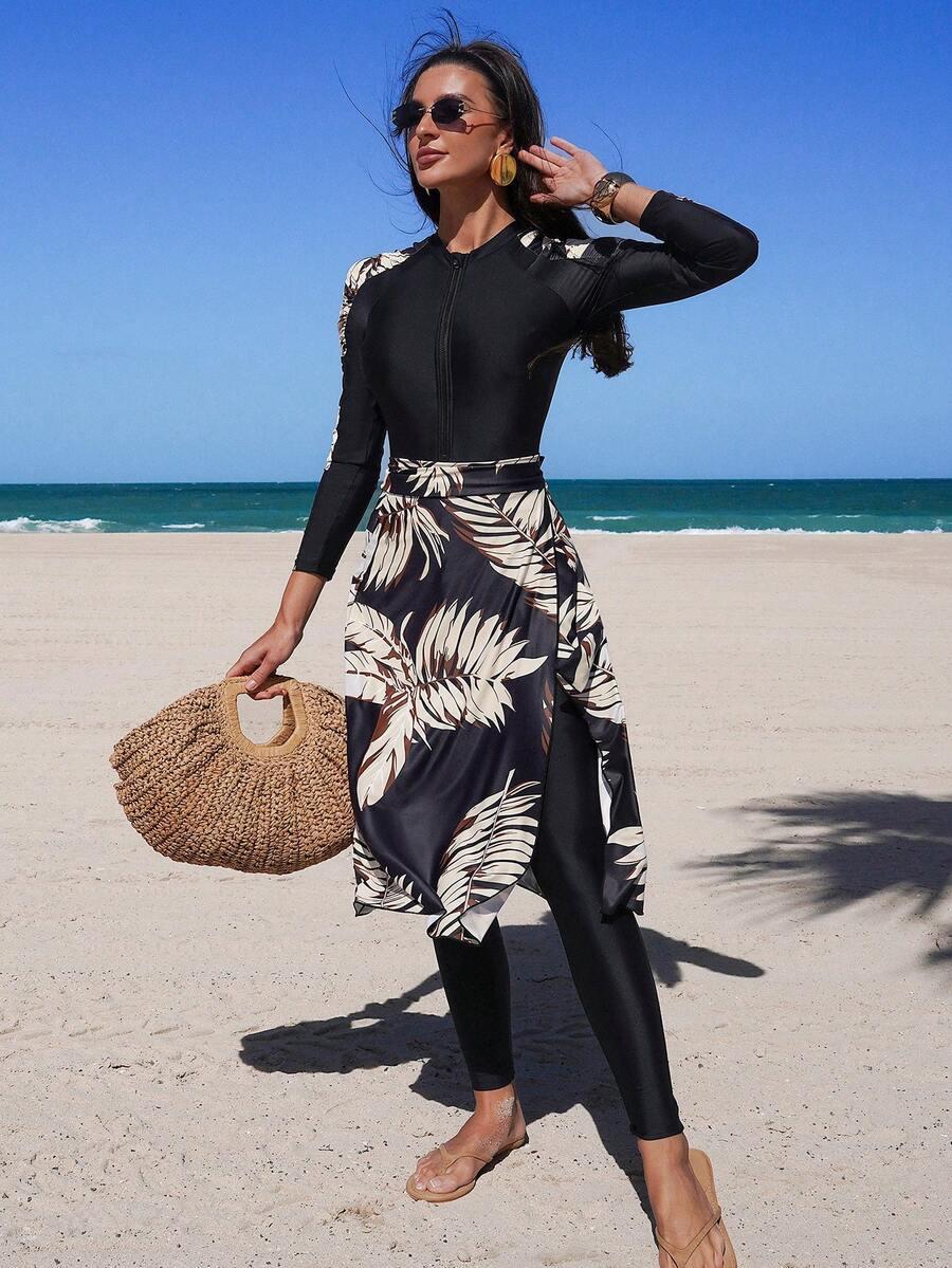 SHEIN DWUCZĘŚCIOWY STRÓJ KĄPIELOWY PAREO S09__M