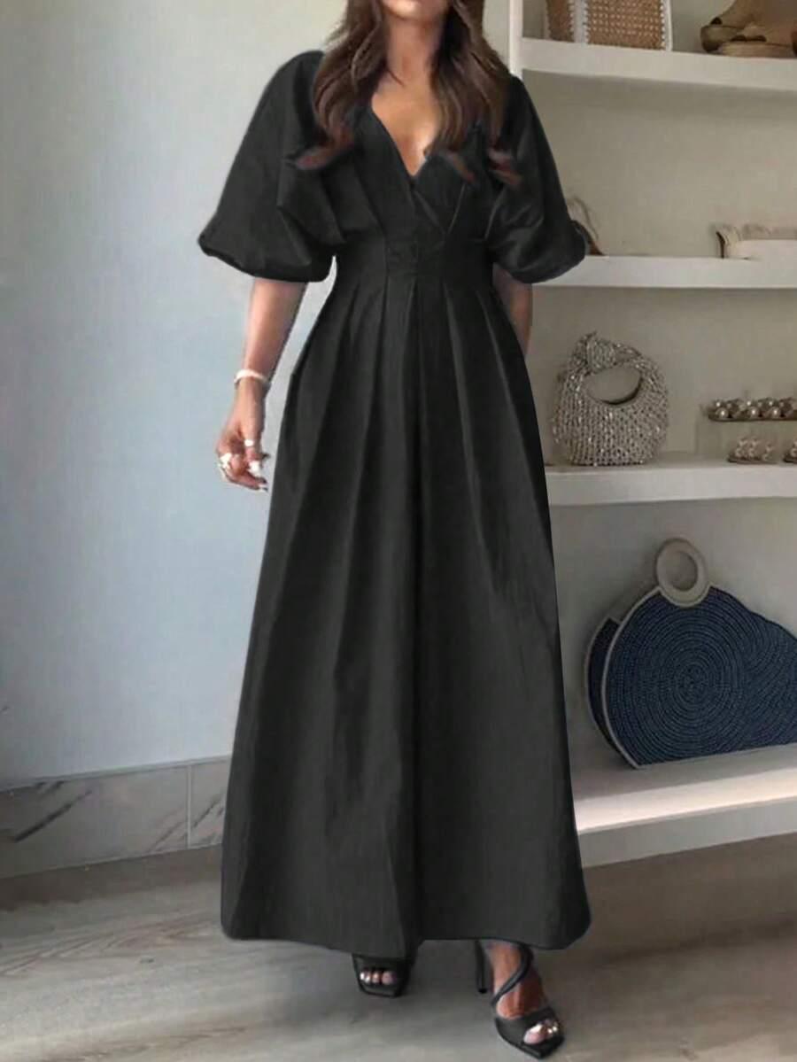 SHEIN CZARNA MIDI SUKIENKA S06__M