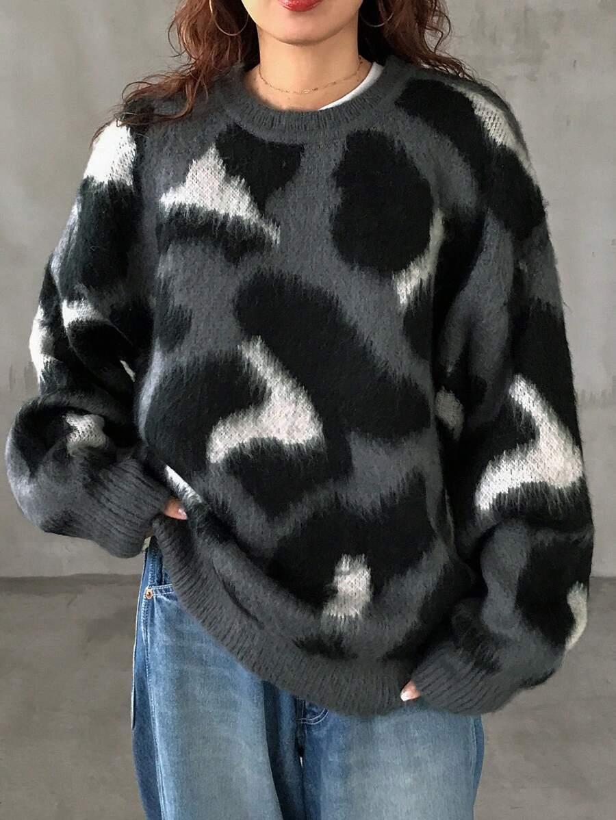 FRIFUL SWETER ANIMAL PRINT S06__XL
