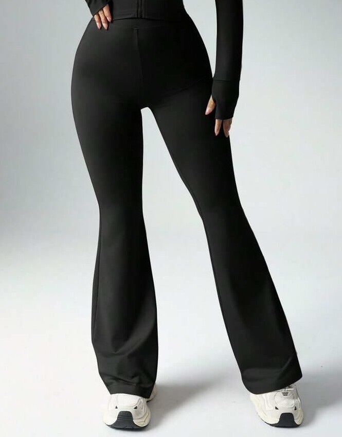 DEWBERA CZARNE LEGGINSY DZWONY S06__S