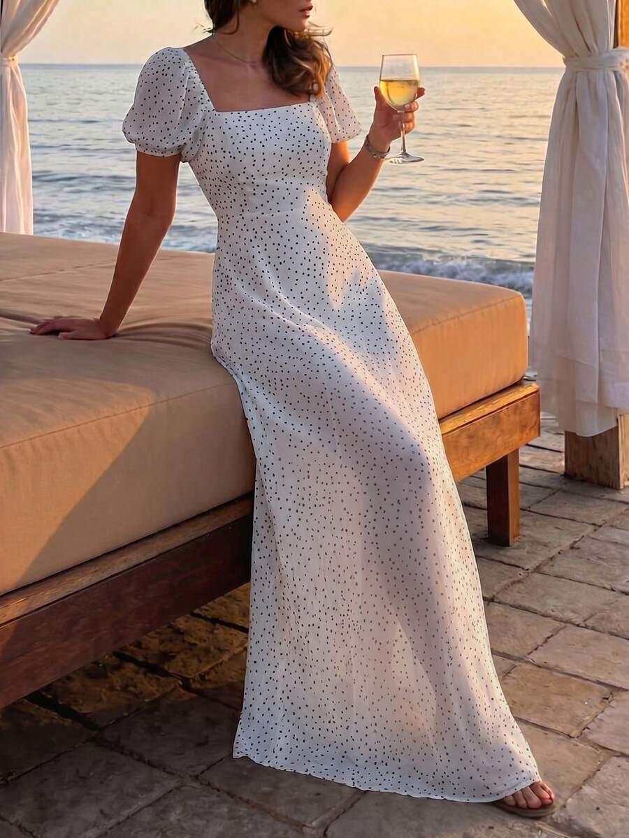 SHEIN BIAŁA MAXI SUKIENKA S06__L