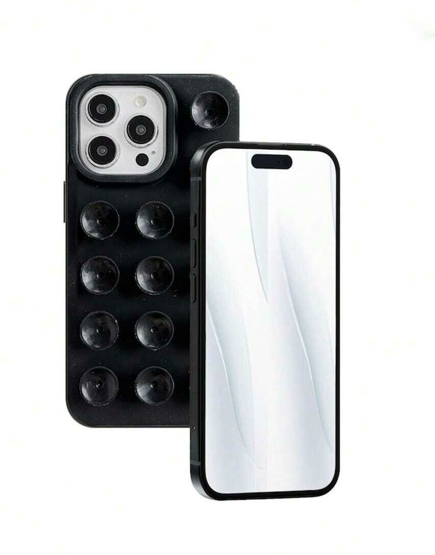SHEIN CZARNE ETUI NA TELEFON PRZYSSAWKI S07__IPHONE 17 PRO MAX