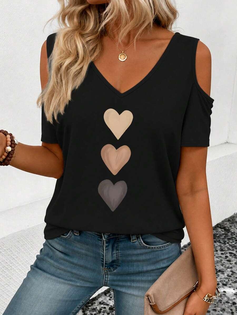 EMERY ROSE CZARNA BLUZKA NADRUK S06__XXL