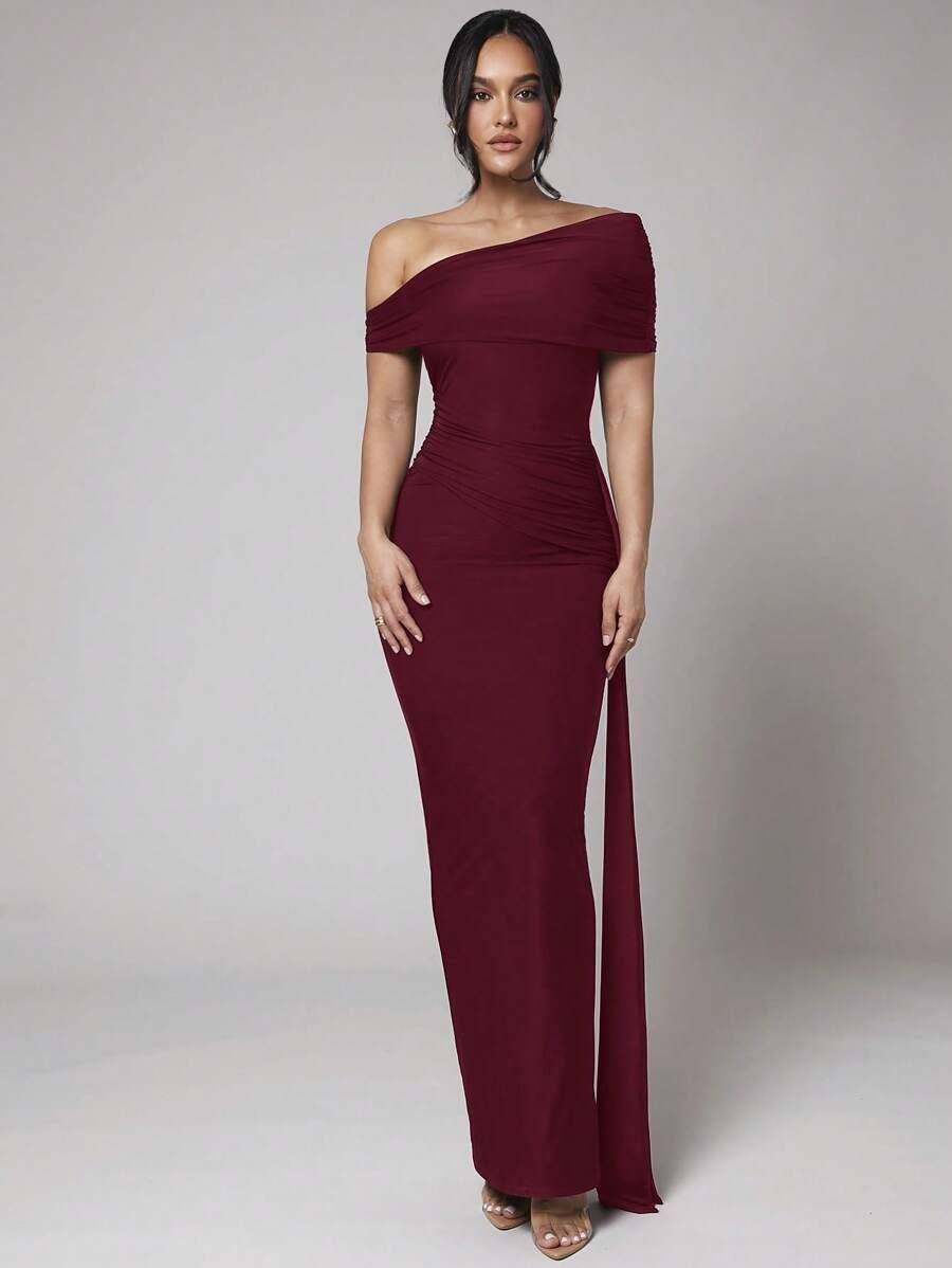 SILQUEE BORDOWA MAXI SUKIENKA S06__M